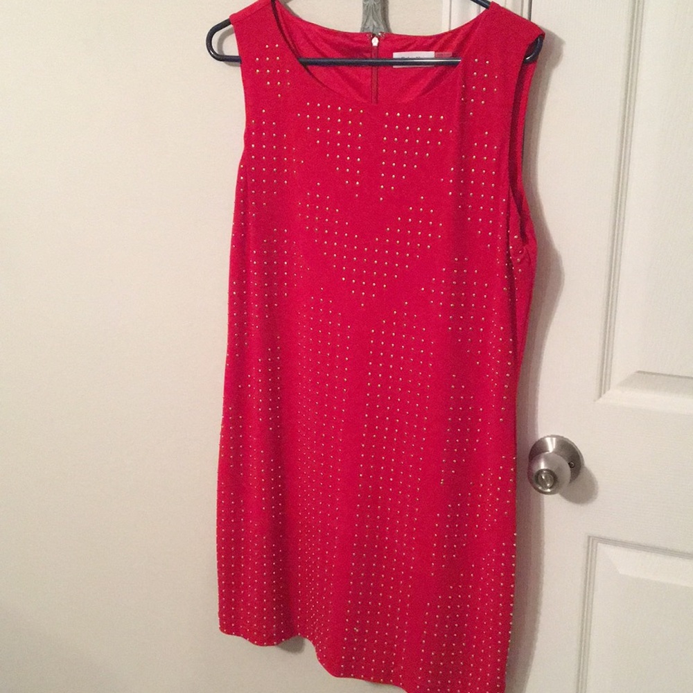Calvin Klein red mini/midi dress